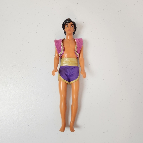 Vintage Mattel Disney Water Jewel Magic Aladdin Doll Purple Shorts 90s 1990s - Picture 9 of 9